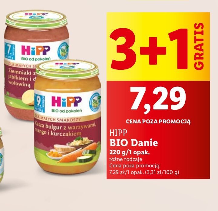 Kasza bulgur z warzywami, mango i kurczakiem Hipp promocja w Lidl