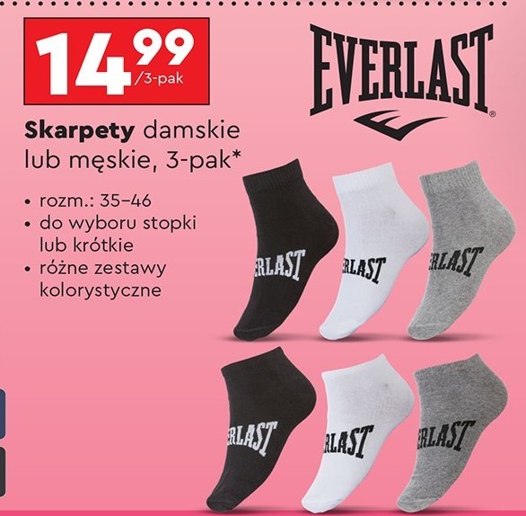 Skarpety stopki męskie rozm. 35-46 Everlast promocja