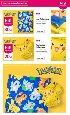 Poduszka Pokémon Pikachu żółta promocja w Pepco
