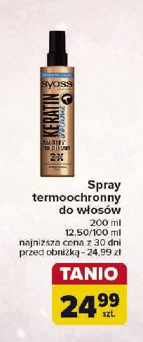 Spray do włosów termochronny Syoss keratin promocja