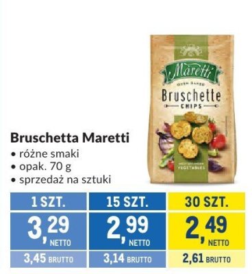 Bruschetta Maretti różne smaki promocja w Makro