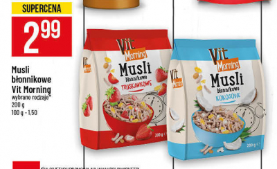 Musli b艂onnikowe truskawkowe Vit morning promocja