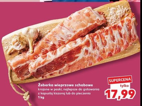 Żeberka wieprzowe schabowe promocja w Kaufland
