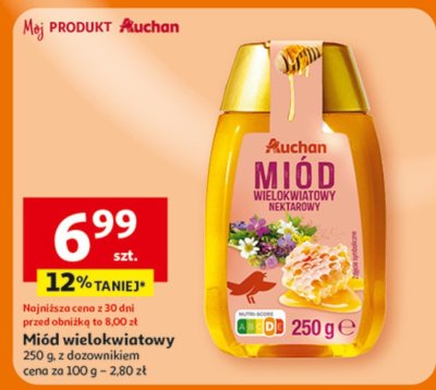 Miód wielokwiatowy Mój Produkt Auchan promocja w Auchan