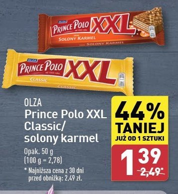 Wafelek solony karmel Prince polo xxl promocja