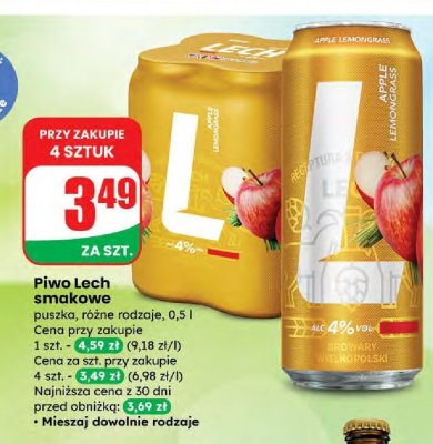 Piwo Lech smakowe różne rodzaje promocja w Dino