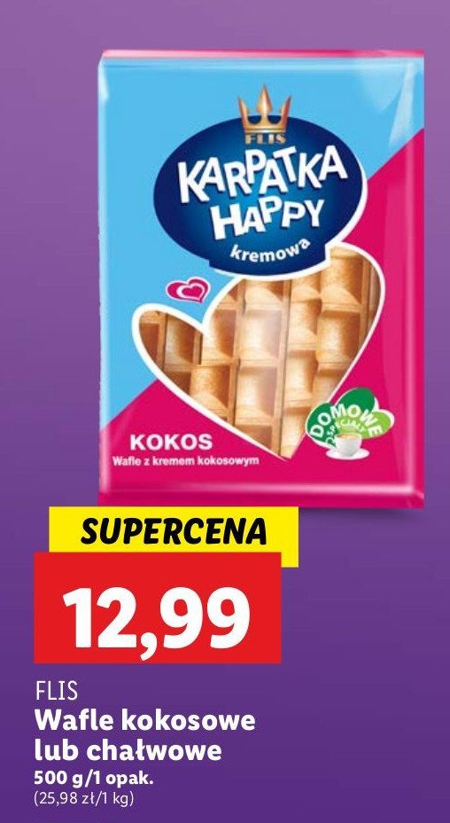 Wafle karpatka chałwa Flis happy promocja