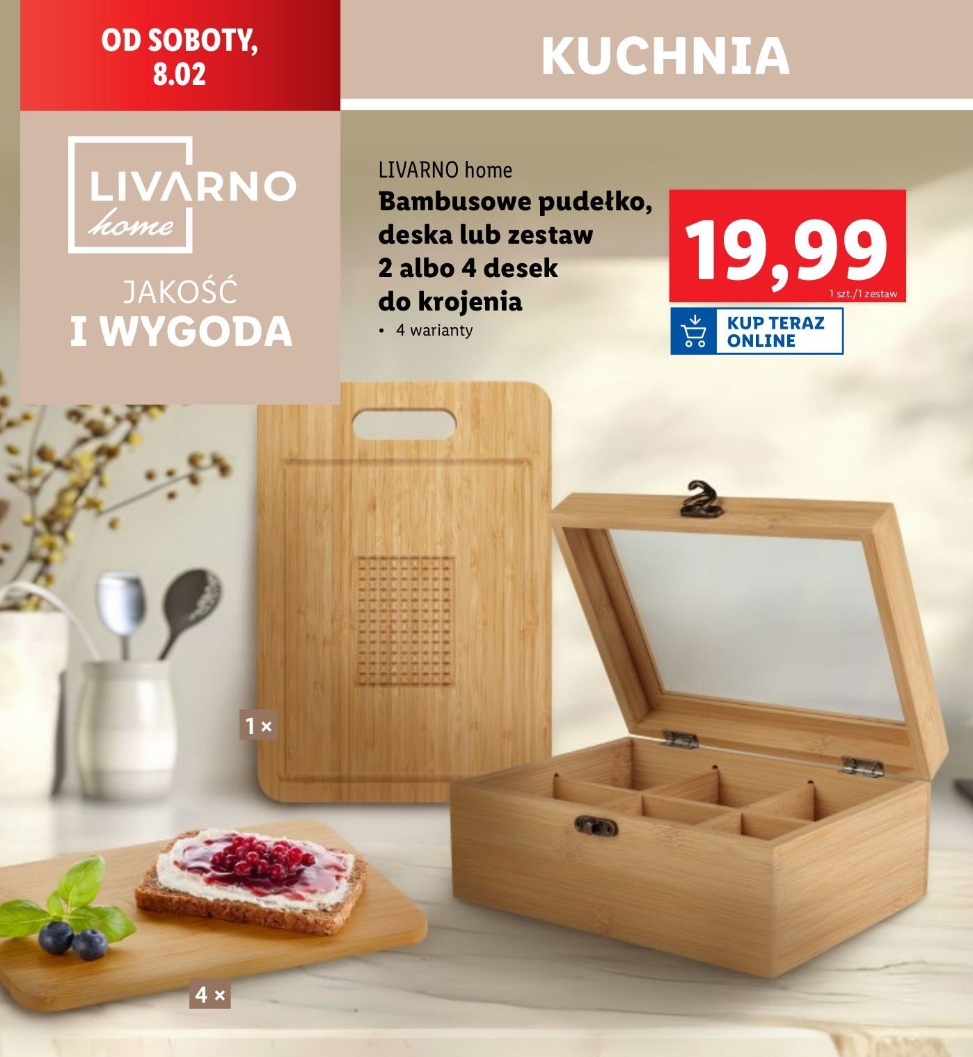 Pudełko bambusowe LIVARNO HOME promocja