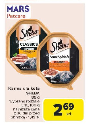 Karma potrawka z indykiem i kurczakiem SHEBA SAUCE SPECIALE promocja