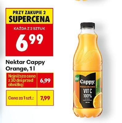 Nektar Cappy Orange, 1 l promocja w Biedronka