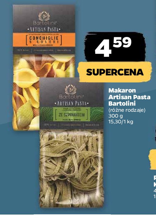 Makaron ze szpinakiem Bartolini promocja