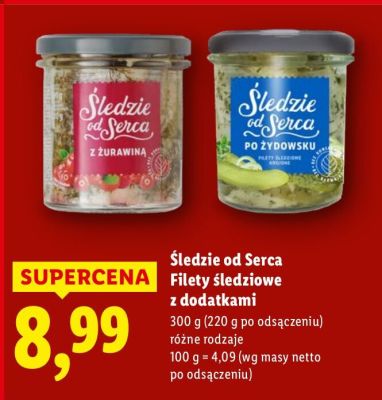 Filety śledziowe z dodatkami różne rodzaje promocja w Lidl