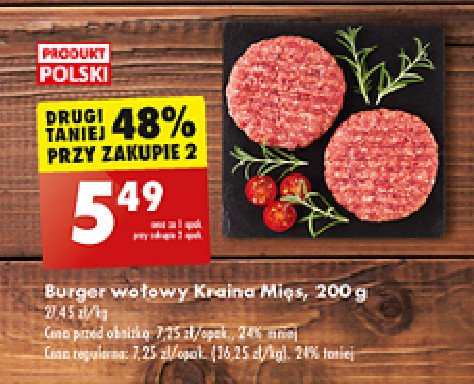 Burger wołowy Kraina mięs promocja