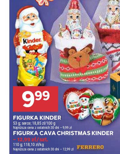 Mikołaj z czekolady milky caramel Kinder promocja