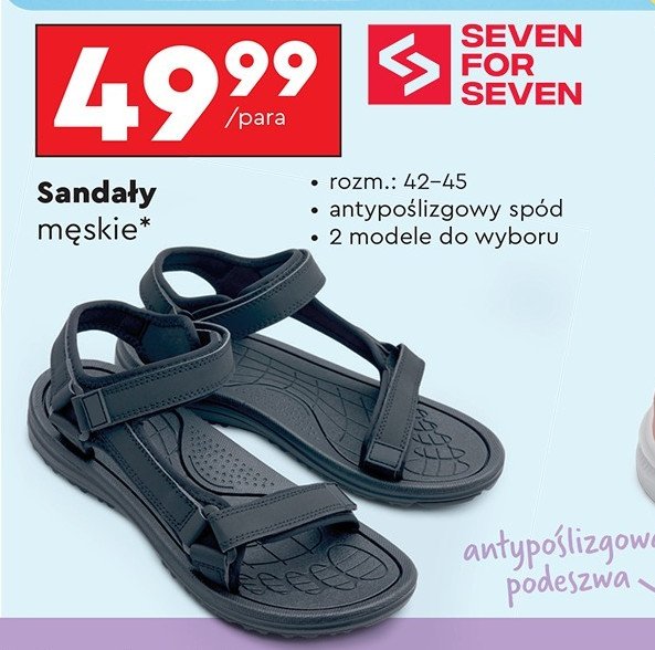 Sandały męskie 42-45 Seven for 7 promocja w Biedronka
