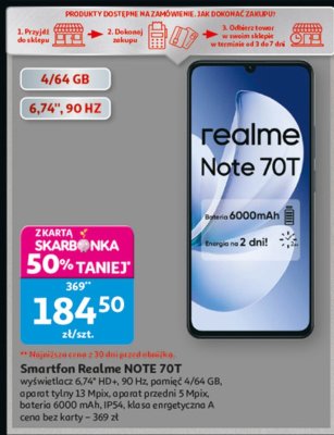 Smartfon Realme NOTE 70T promocja w Auchan