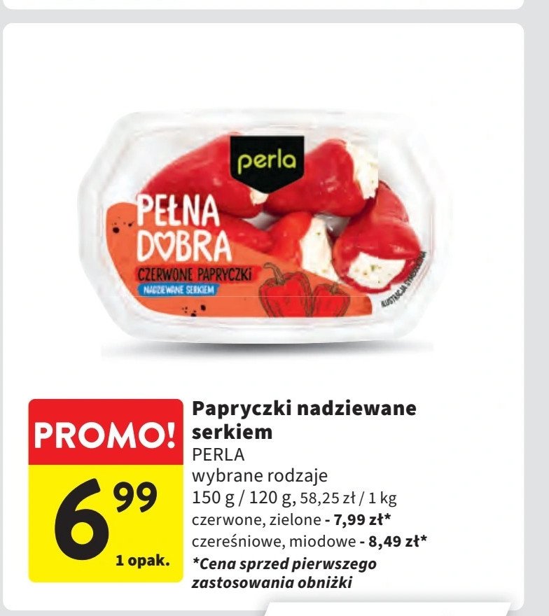 Papryczki nadziewane serkiem czerwone Perla promocja