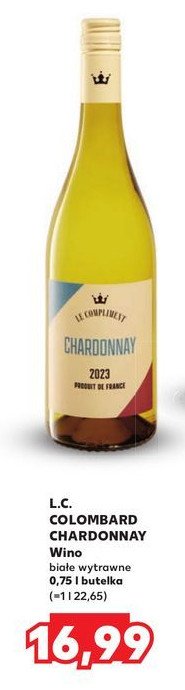 Wino Le compliment colombard chardonnay promocja