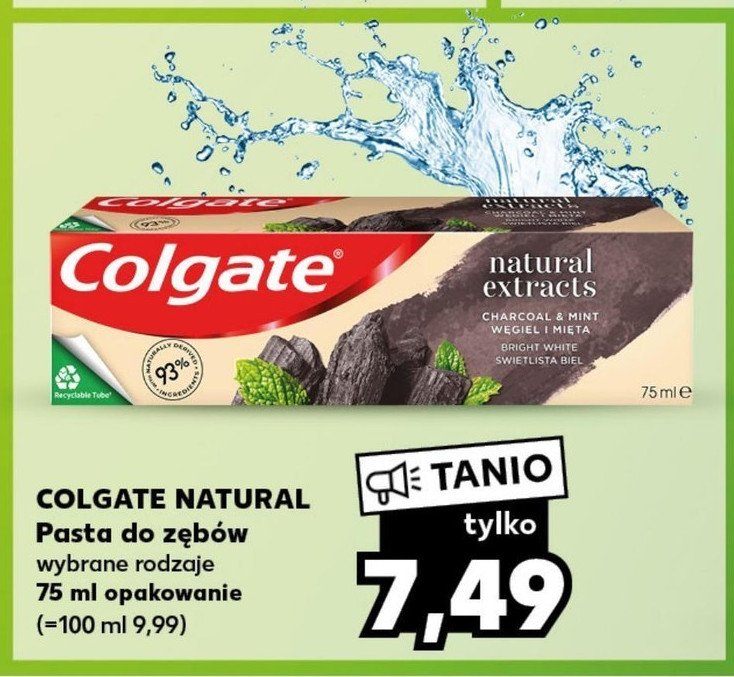 Pasta do zębów charcoal & mint Colgate natural extracts promocja