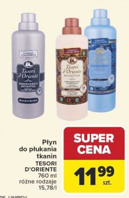 Płyn do płukania tkanin Tesori d'Oriente Muschio Bianco promocja w Carrefour Market
