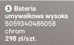 Bateria umywalkowa wysoka Owens chrom promocja w Castorama