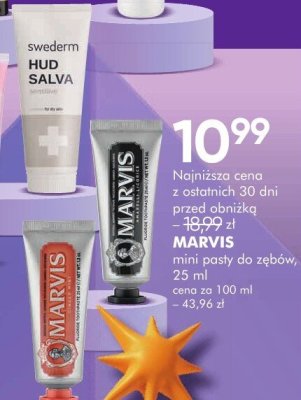 Mini pasty do zębów MARVIS promocja w Super-Pharm