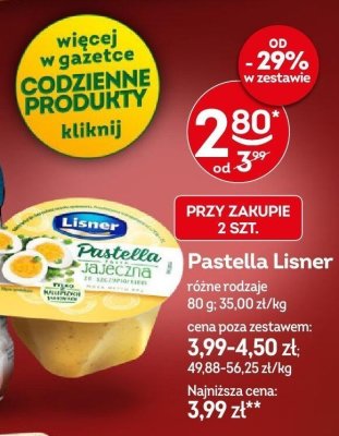Pastella Lisner jajeczna różne rodzaje promocja w Żabka