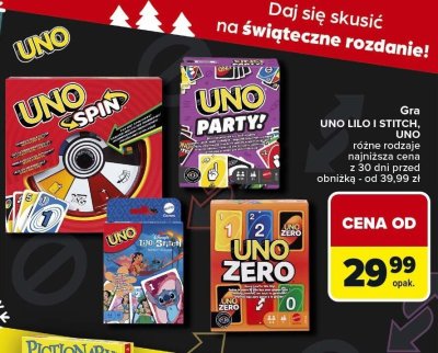 Gra UNO LILO I STITCH, UNO różne rodzaje promocja w Carrefour