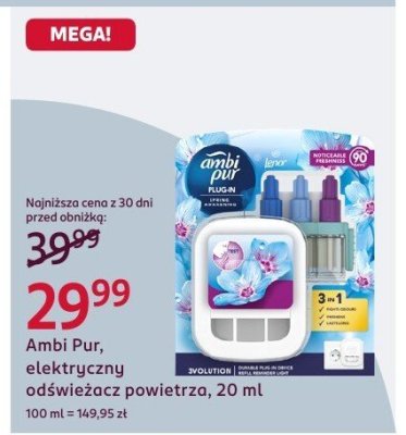 Elektryczny odświeżacz powietrza, 20 ml promocja w Rossmann