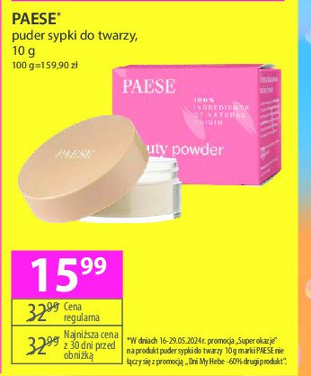 Puder sypki ry偶owy Paese promocja