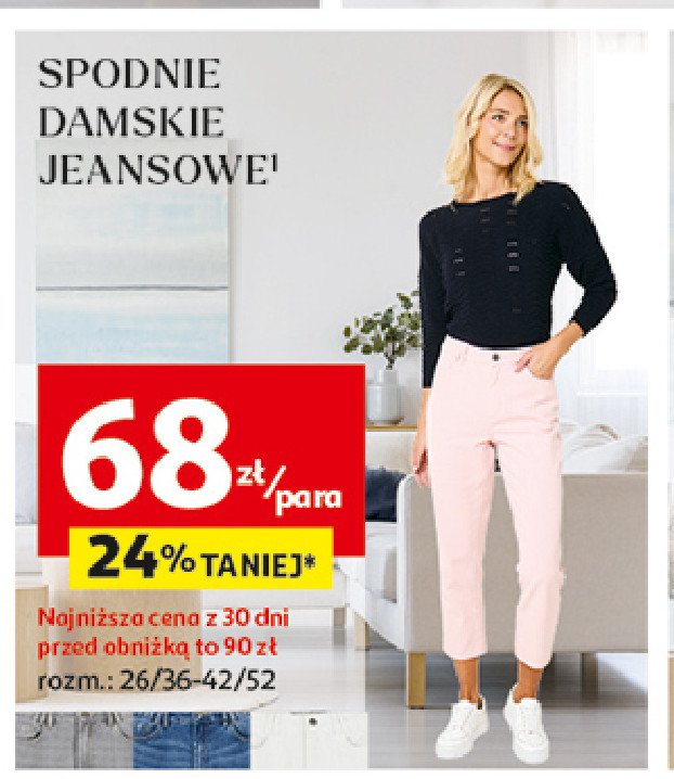 Spodnie damskie jeansowe Auchan promocja w Auchan