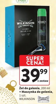 Żel do golenia WILKINSON + Maszynka do golenia promocja w Intermarche