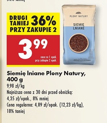 Siemi臋 lniane Plony natury promocja