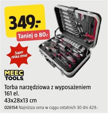 Torba narzędziowa z wyposażeniem MEEC TOOLS 161 el. 43x28x13 cm promocja w Jula