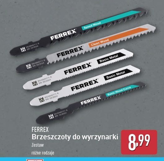 Brzeszczot do wyrzynaki do cięcia plastiku Ferrex promocja w Aldi