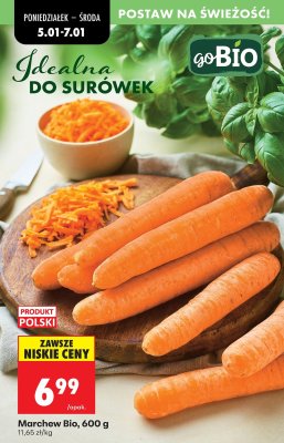Marchew Bio, 600 g promocja w Biedronka
