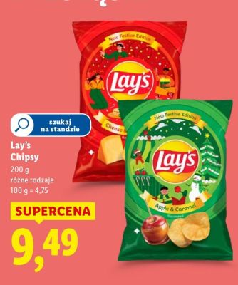Chipsy Lay's 200 g różne rodzaje promocja w Lidl