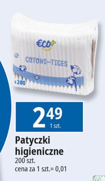 Patyczki higieniczne Eco+ promocja w Leclerc