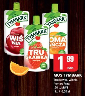 Mus Tymbark Truskawka, Wiśnia, Pomarańcza 120 g, MWS promocja w Chorten
