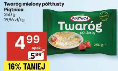 Twaróg mielony półtłusty Piątnica promocja w Delikatesy Centrum