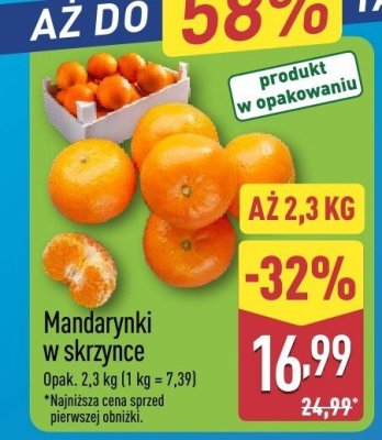 Mandarynki w skrzynce promocja w Aldi