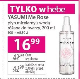 Płyn micelarny z wodą różaną Yasumi me rose promocja