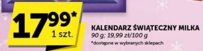Kalendarz świąteczny Milka promocja w ABC