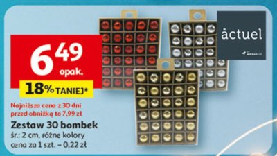 Zestaw 30 bombek promocja w Auchan