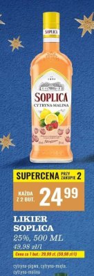 Likier Soplica 25% 500ml cytryna-malina promocja w Biedronka