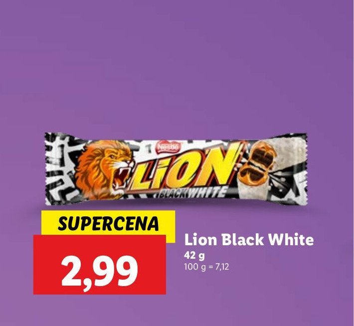 Baton Lion black white promocja