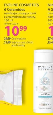 Tonik z ceramidami EVELINE COSMETICS 6 Ceramides nawilżająco-kojący promocja w Hebe