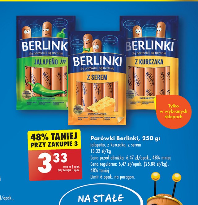 Parówki z serem Morliny berlinki promocja