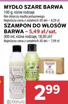 Mydło szare barwa i mydło naturalne do włosów barwa promocja w Stokrotka