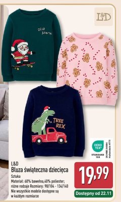 Bluza świąteczna dziecięca  promocja w Aldi